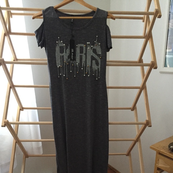 *NEW Maxi dress with cut off shoulders - Picture 1 of 3